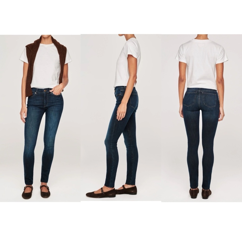 DL1961 Florence Womens SZ 26 Blue Instasculpt‎ Warner Dark Wash Jean Denim